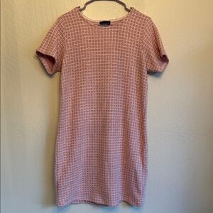 Isaac Mizrahi Pink Textured Midi Dress